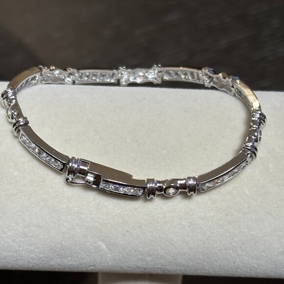 Designer Inspired Cubic Zirconia Bracelet - Picture 6 of 11